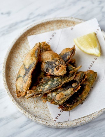 Sage and anchovy fritti with Amalfi lemon