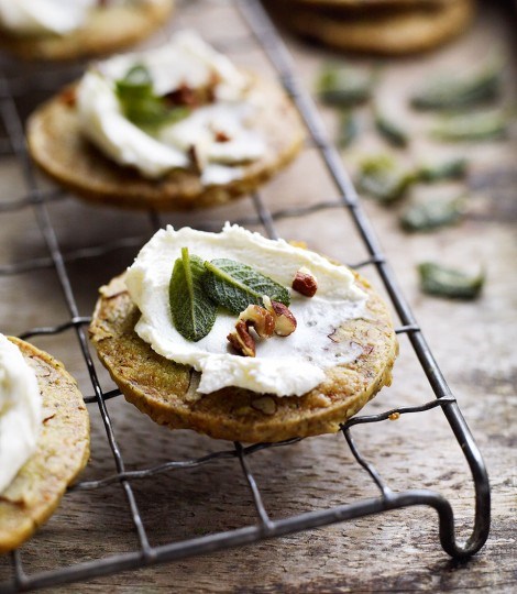 Sage and blue cheese shortbreads