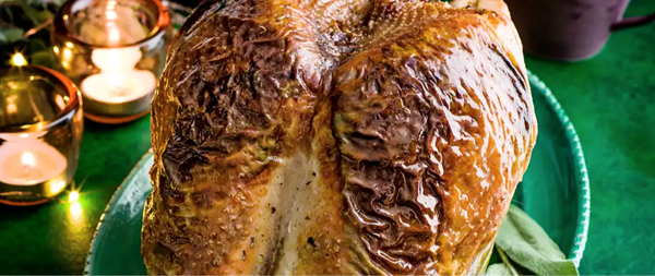 Sage and onion butter-basted turkey crown