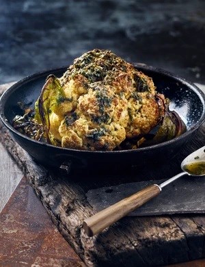 Sage butter-basted roast cauliflower