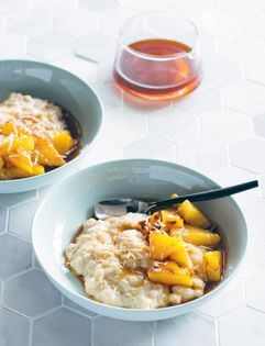 Sago pudding with caramelised pineapple