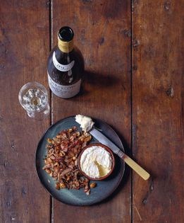 Saint-Marcellin with speck
