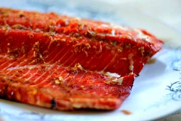 Sake ginger glazed salmon