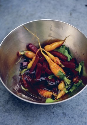 Salad of carrot thinnings