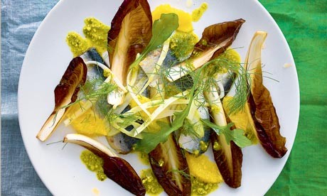 Salad of cured sardines