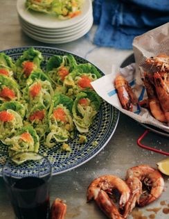 Salad of fennel, cucumber & avocado with ocean trout roe