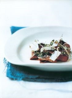 Salad of ox tongue with gremolata and pecorino
