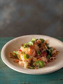 Salad of rock lobster and pomelo