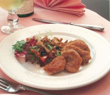 Salad of spiced sweetbreads and girolle mushrooms [Stephen Ross]