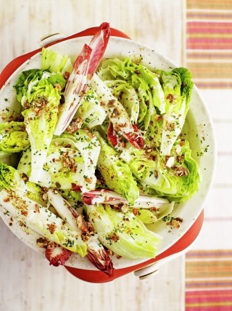 Salad wedges with buttermilk dressing