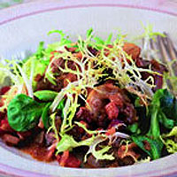 Salade aux foies de volailles