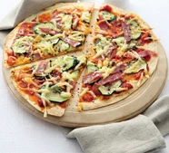 Salami & courgette flatbread