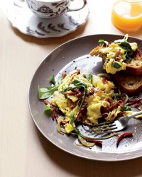 Salami-and-egg mishmash