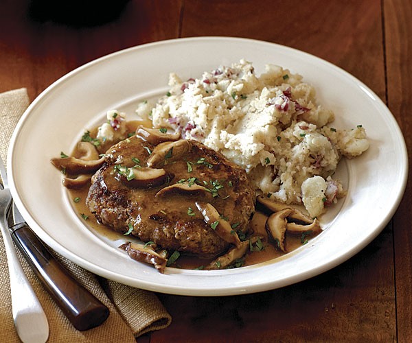 Salisbury steak with mushroom gravy