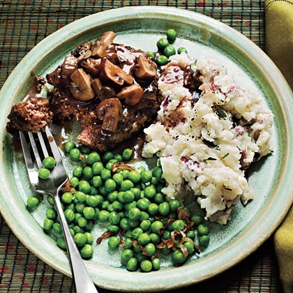 Salisbury steak with mushroom gravy