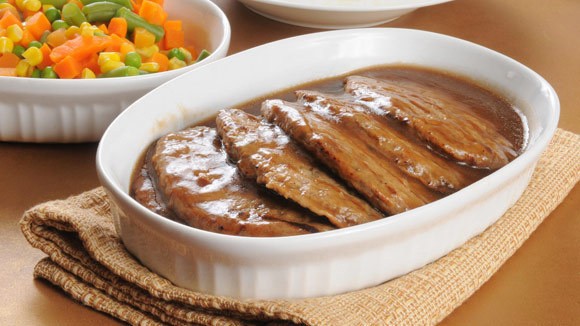Salisbury steak with onion gravy