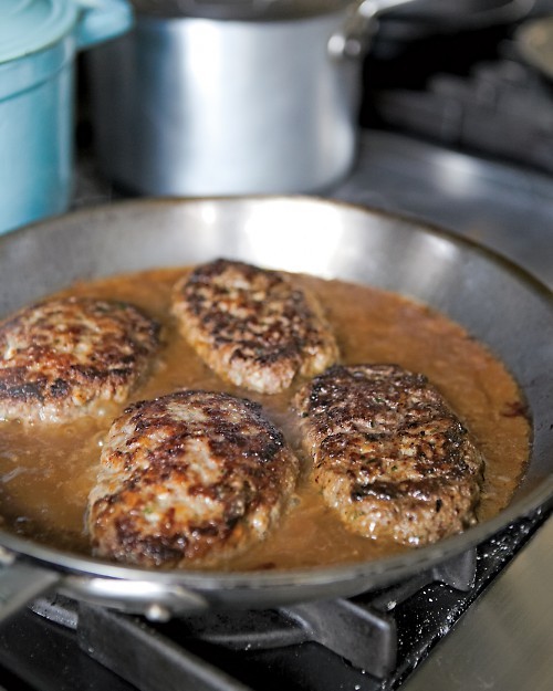 Salisbury steak with onion gravy