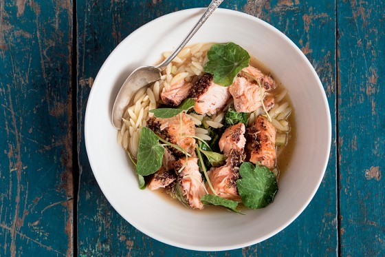 Salmon & orzo