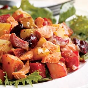 Salmon & roasted vegetable salad