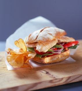 Salmon and avocado sandwiches