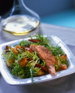 Salmon and chicory salad