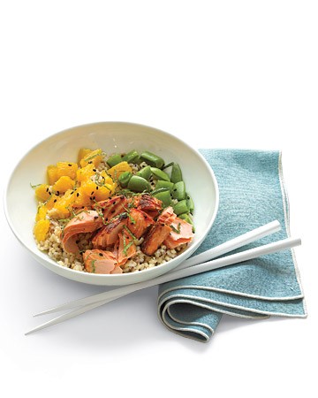 Salmon and citrus rice bowl