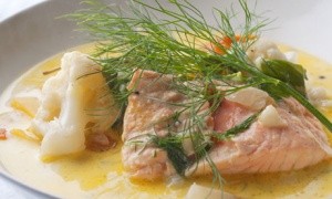 Salmon and dill soup