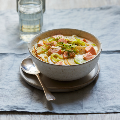 Salmon and fennel chowder