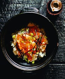 Salmon and Ikura rice