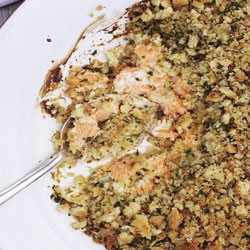 Salmon and leek pie