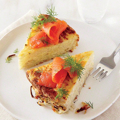 Salmon and potato casserole