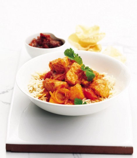 Salmon and potato curry