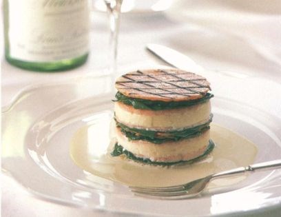 Salmon and sea bass mille-feuille [Gary Rhodes]