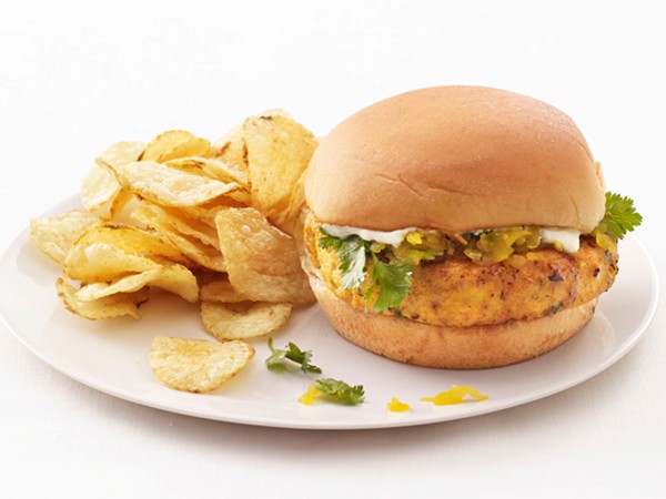 Salmon-apple burgers