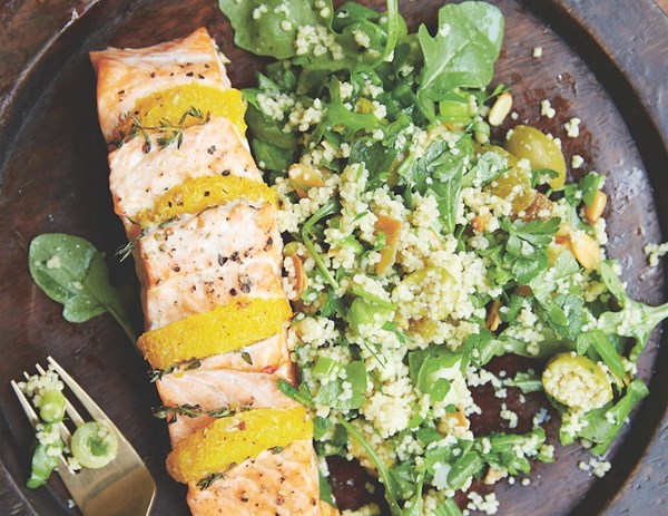 Salmon baked with oranges & thyme (Salmone al forno con arance e timo)