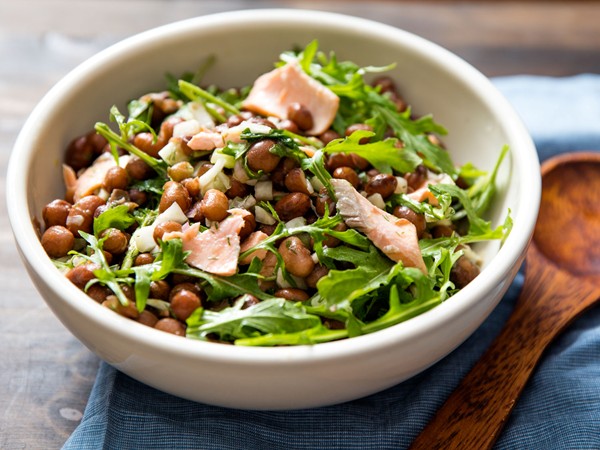 Salmon bean salad