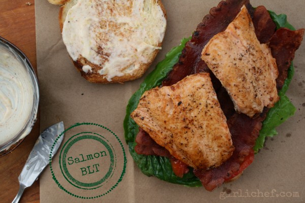 Salmon BLT (with lemon mayo)
