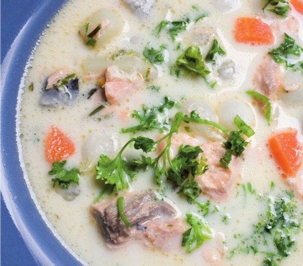 Salmon broth