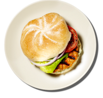 Salmon burgers with mustard and shallots