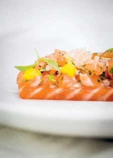 Salmon ceviche/lime mayonnaise