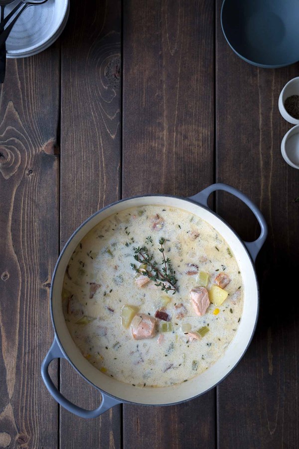 Salmon chowder