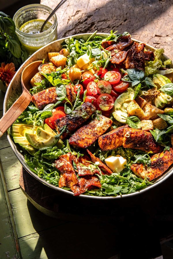 Salmon club salad