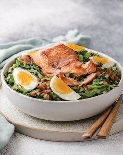 Salmon Cobb salad