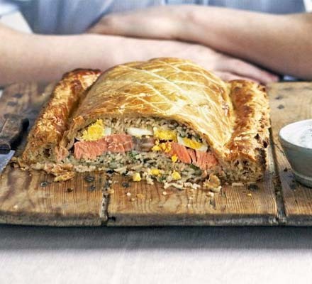 Salmon coulibiac