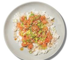 (Salmon) cucumbers, soy and ginger