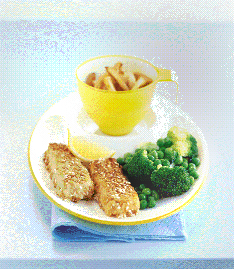 Salmon fishfingers