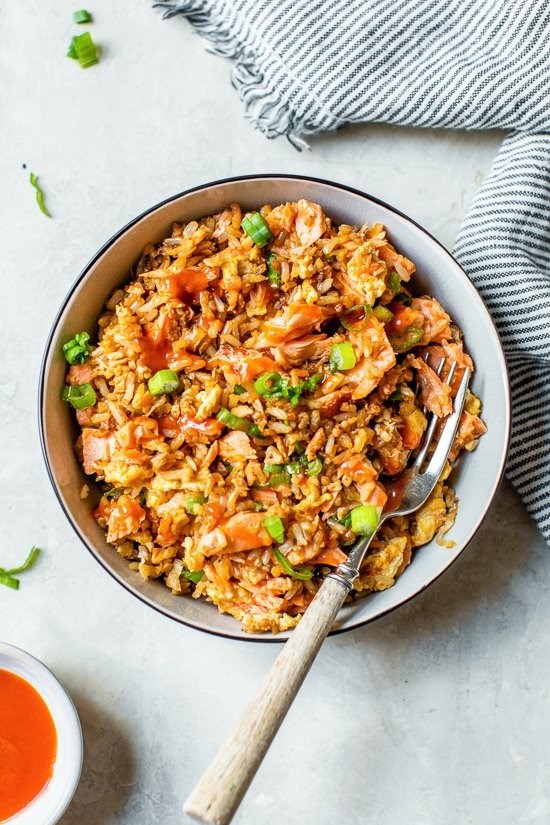 Salmon fried rice