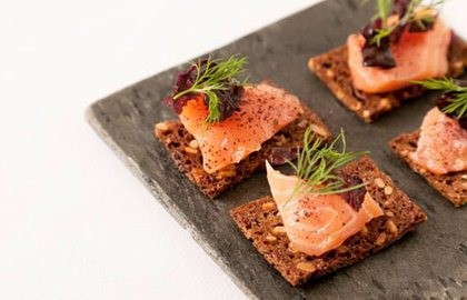 Salmon gravlax with horseradish