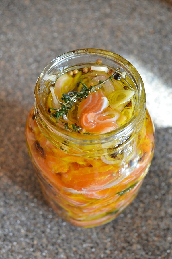 Salmon in a jar 