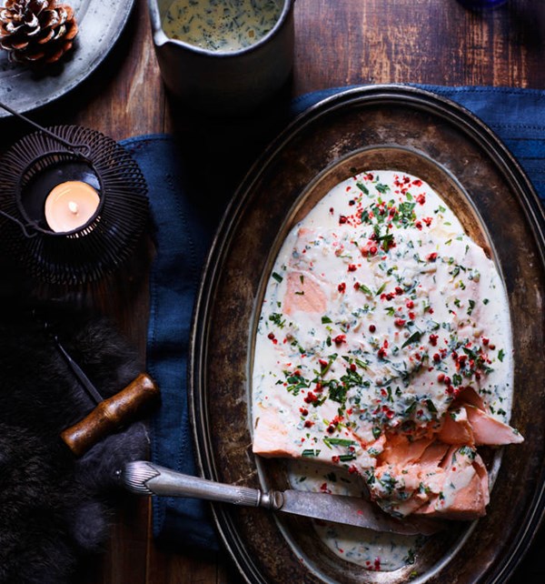 Salmon in rosé sauce
